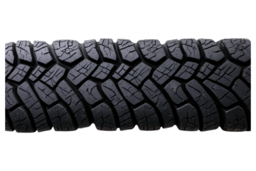 Bold black tire track pattern with rugged texture, perfect for designs