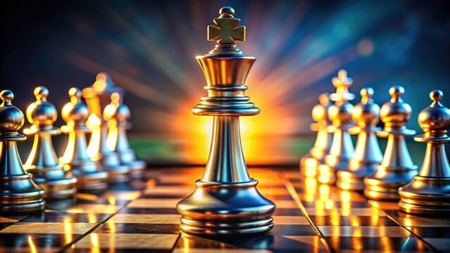 Strategic planning, leadership, and risk management are crucial in the win-lose chessboard game of king pawn competition. Success or failure hinges on it.