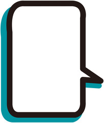 Fototapeta premium Speech bubble vertical 