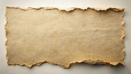 Fototapeta premium Torn paper border, aged and distressed, offers a grunge background for vintage designs.