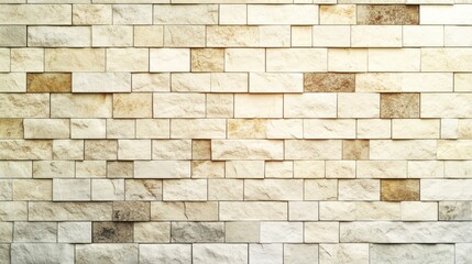 Fototapeta premium Textured Beige Stone Wall with Varied Patterns and Tones