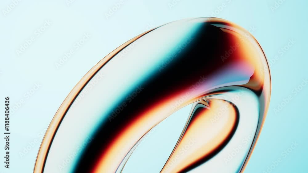 Poster abstract colorful gradient glass background with smooth transitions of color, 3d rendering.