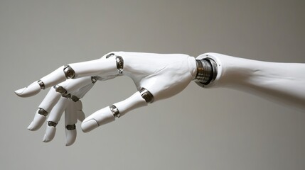 Futuristic Robotic Arm with Mechanical Joints and Elegant Design