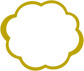 Speech or Think Bubble Colorful Cloud  Shape
