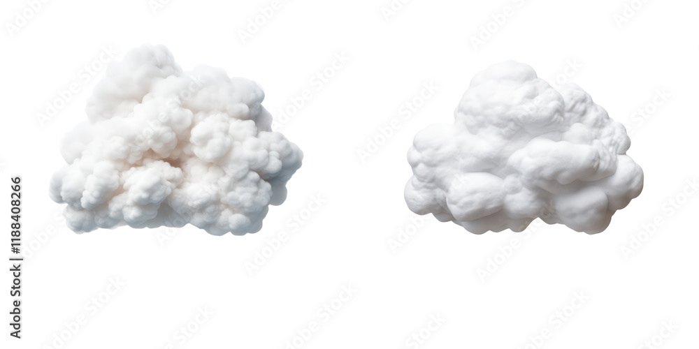 Poster soft cotton like clouds with fluffy texture create dreamy atmosphere