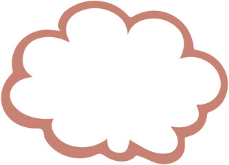 Speech or Think Bubble Colorful Cloud  Shape
