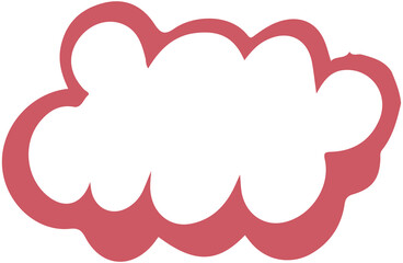 Speech or Think Bubble Colorful Cloud  Shape
