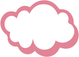 Speech or Think Bubble Colorful Cloud  Shape
