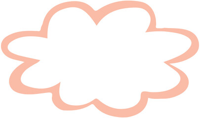 Speech or Think Bubble Colorful Cloud  Shape
