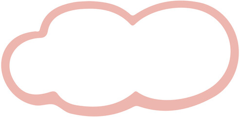 Speech or Think Bubble Colorful Cloud  Shape