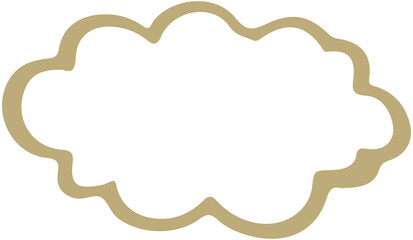 Speech or Think Bubble Colorful Cloud  Shape
