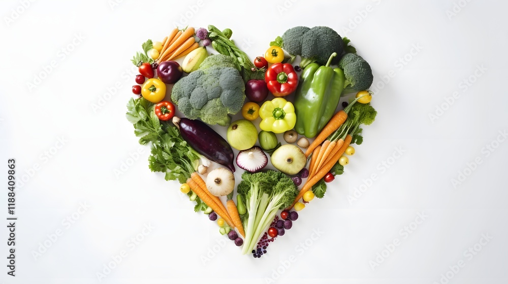 Aufkleber overhead shot of a thoughtful arrangement of various fresh vegetables strategically placed in the sh