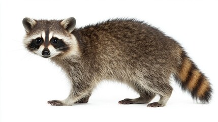 Obraz premium Playful Raccoon with Striking Facial Features and Fluffy Tail