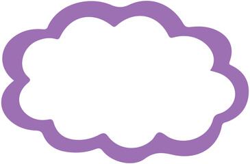 Speech or Think Bubble Colorful Cloud  Shape