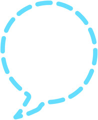 Dashed speech bubble