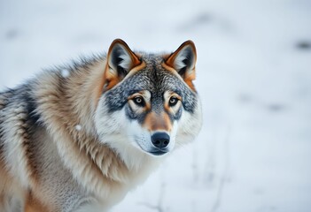 Obraz premium grey wolf in snow