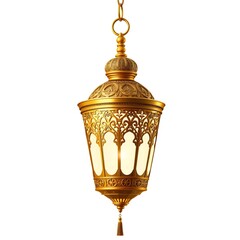 Elegant Golden Arabic Hanging Lantern Ornate Design Ramadan Decor Festive Lighting