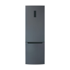Sleek Black Refrigerator with Modern Design