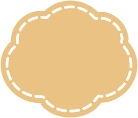 Thinking Cloud Bubble dotted line shape
