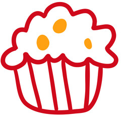 Cartooon Christmas Cake Illustration