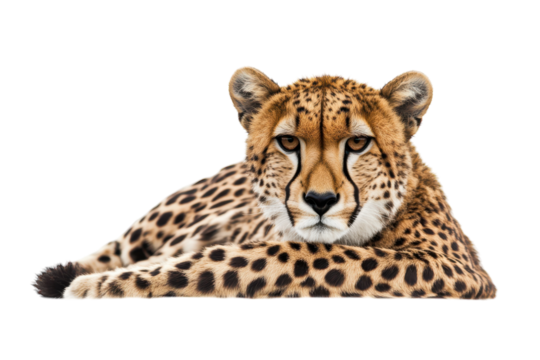 Cheetah Isolated on transparent Background, Perfect for Wild Animal Illustrations Use