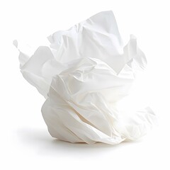 Tissue paper, Crumpled paper isolated white background.