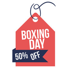 Boxing Day Sale Tag Design, Celebration Icon