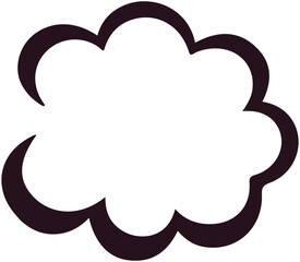 Cloud Shaped dialog Brushstroke