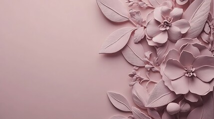 Pastel Pink Floral Arrangement Background Design