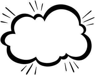 Comic Cloud Explosion Bubble