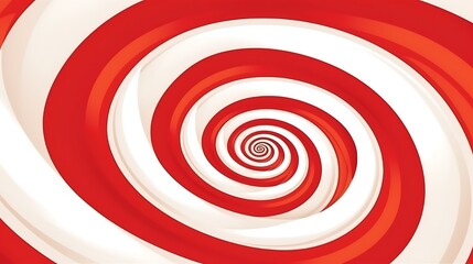 Obraz premium Red and white spiral abstract design