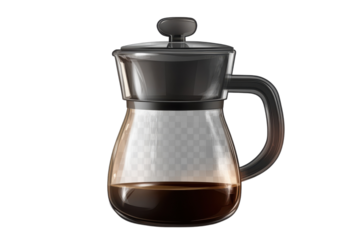 High-Quality Coffee Maker Isolated on Transparent Background for Modern Kitchen Designs