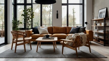 Obraz premium scandinavian modern style interior home design