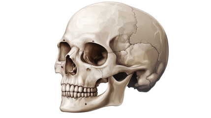Obraz premium human skull isolated on white background 