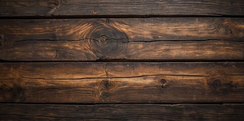 Fototapeta premium Dark Wood Texture Background Surface Top View. Old and Weathered. Detailed Grain Texture. Natural Organic Texture. Deep Dark Tones. Ideal for Rustic or Vintage Backgrounds. Textured Designs Template