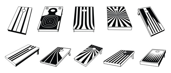 Cornhole board silhouette