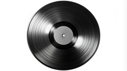 Fototapeta premium Circular Vinyl Record Black Grooves, Studio Shot, Analog Music, Vinyl Record, Music Analog Music, Music Production