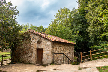 View of the Lierganes mill from 1667. Cantabria, Spain.