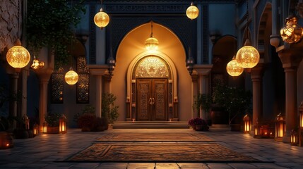 Ramadan Kareem. Islamic Greeting Cards for Muslim Holidays and Ramadan. 