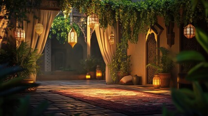 Fototapeta premium Ramadan Kareem. Islamic Greeting Cards for Muslim Holidays and Ramadan. 