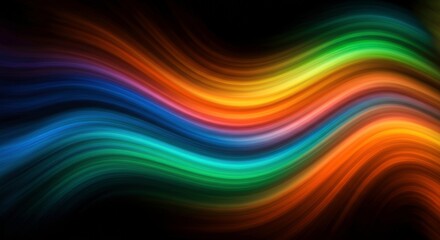 Obraz premium Abstract Flowing Hues: A mesmerizing abstract composition of vibrant, flowing hues in a captivating interplay of color and movement. 