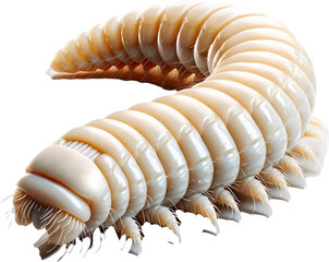 A white and tan colored creature with a long body