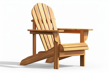 Flawless Picture of Adirondack Chair on Transparent Background