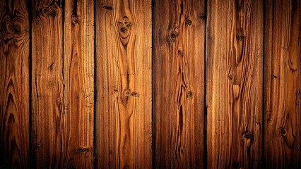 Fototapeta premium 木目の背景素材 ウッドデッキ 木目 ダークブラウン AI生成素材 縦目