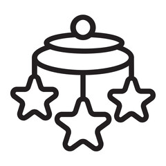 Crib Toy line icon