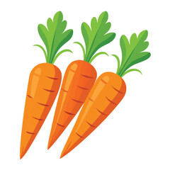 carrots isolated on white background