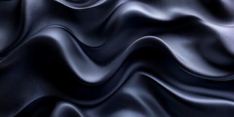Obraz premium Dark fabric waves, abstract texture background