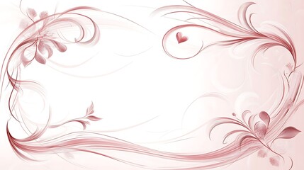 Elegant Swirling Floral Design With A Heart