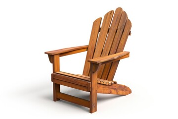 Premium Quality Picture of Adirondack Chair Isolated on White Background