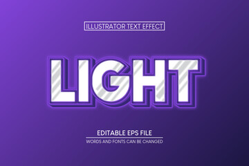 light Text Effect. editable text effect